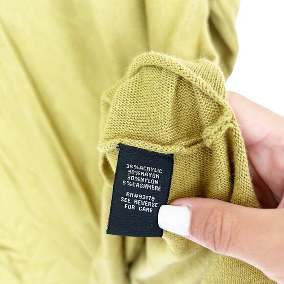 Context Lord & Taylor Cashmere Blend Green Sweater Sz 1X - Picture 3 of 5